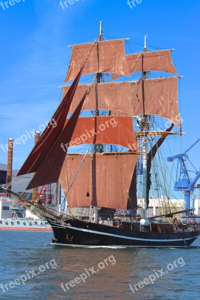 Sailing Vessel Historically Sail Ship Rostock