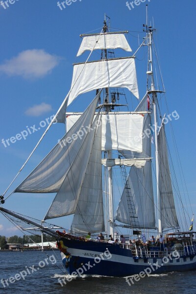 Sailing Vessel Historically Sail Ship Rostock