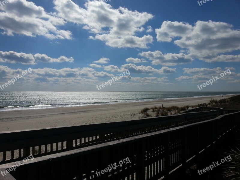 Beach Shore Ocean Coast Boardwalk