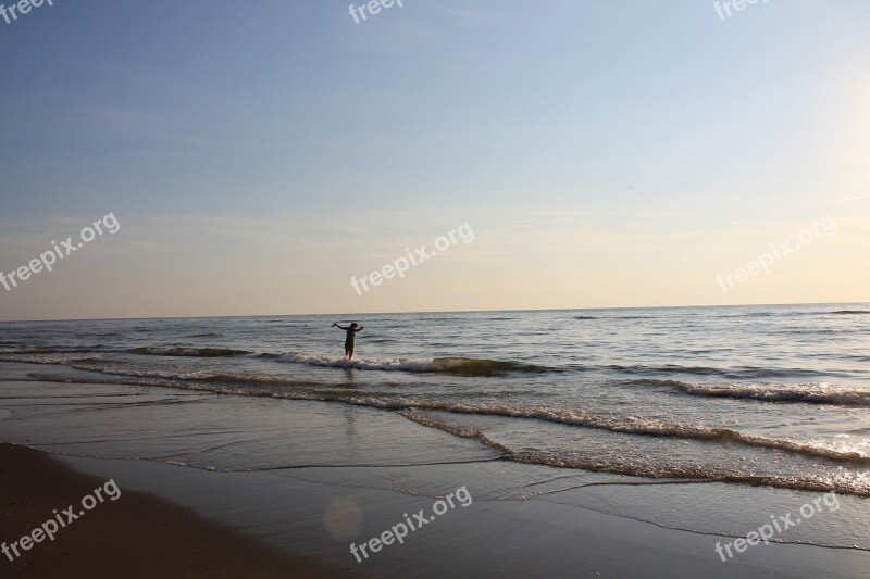 Summer North Sea Coast Sand Wave