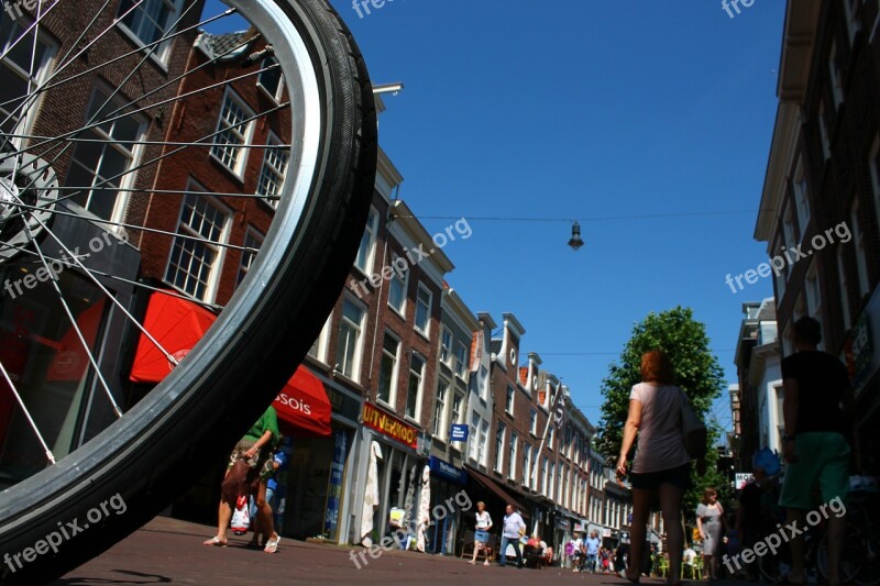 Bike Mature City Center Pedestrian Zone