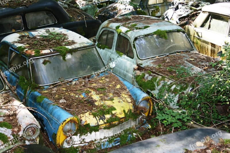 Car Cemetery Autos Old Rusted Oldtimer