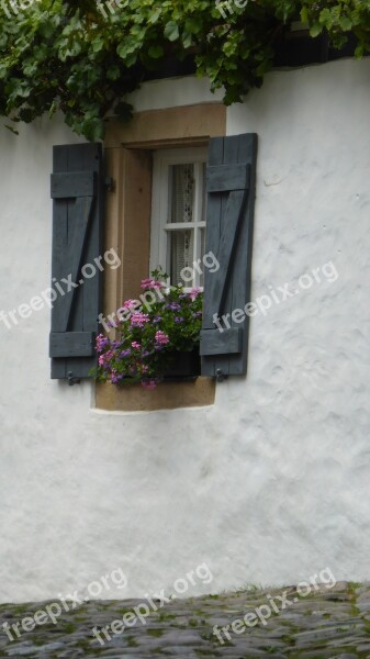 Window Shutter Flower Box House Building