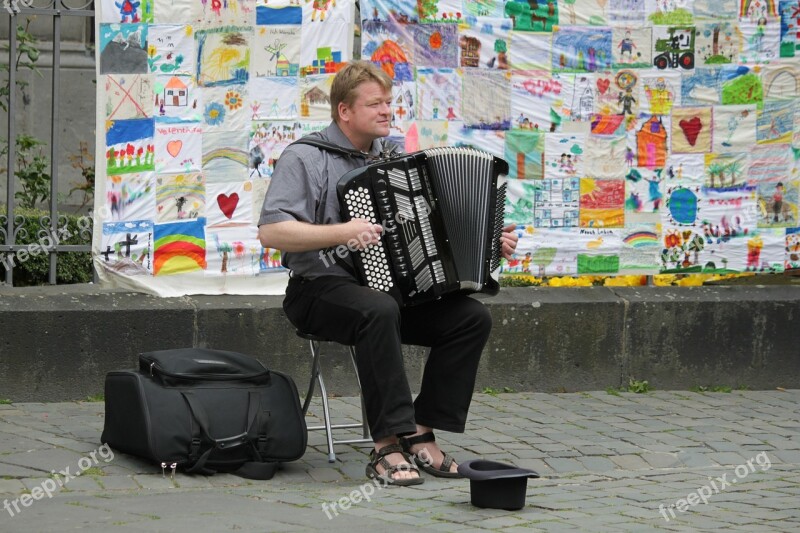 Musician Street Musician Music Accordion Man