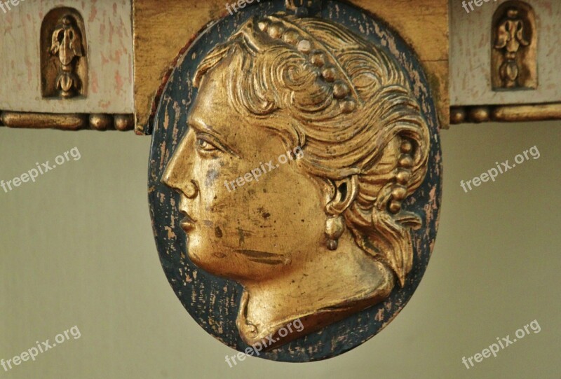 Head Portrait Woman's Head Carving Art