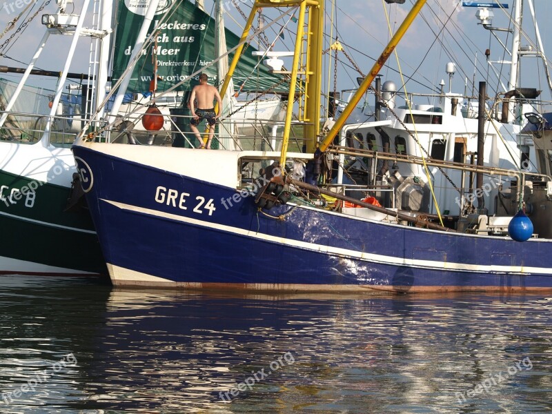 Cutter Fishing Vessel Shrimp North Sea East Frisia