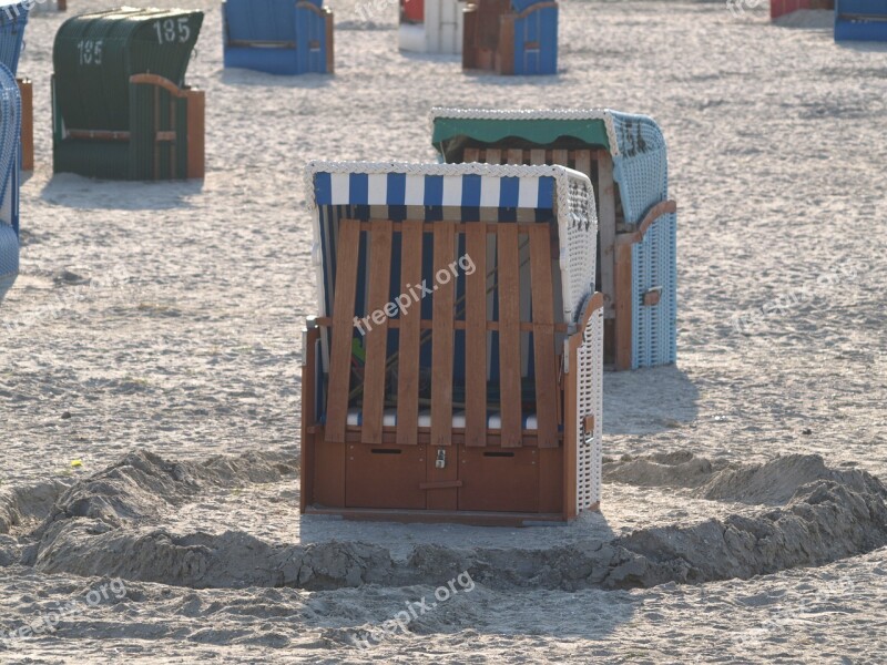 Beach Chair Beach North Sea Vacations Sea