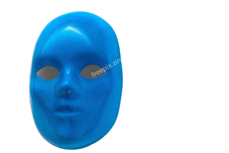 Mask Blue Scary Face Art