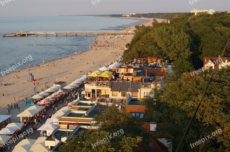 Beach Kołobrzeg Poland Baltic Sea Free Photos