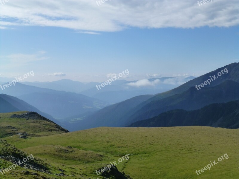 Meadow Alm Alpine Summit Panorama