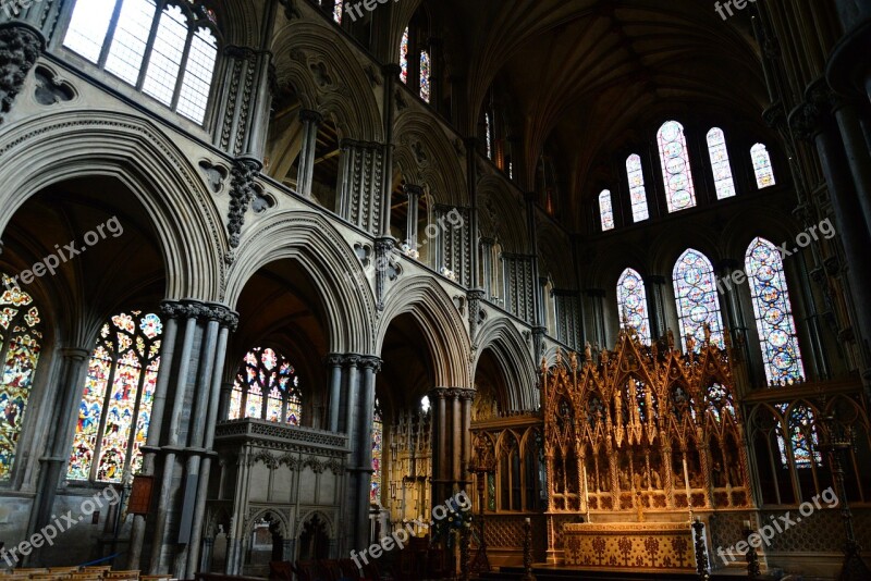 Cathedral Inside Architecture Construction Old