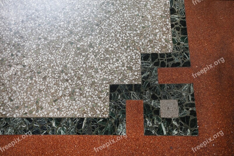 Estrazzo Floor Pebble Rug Corners Square