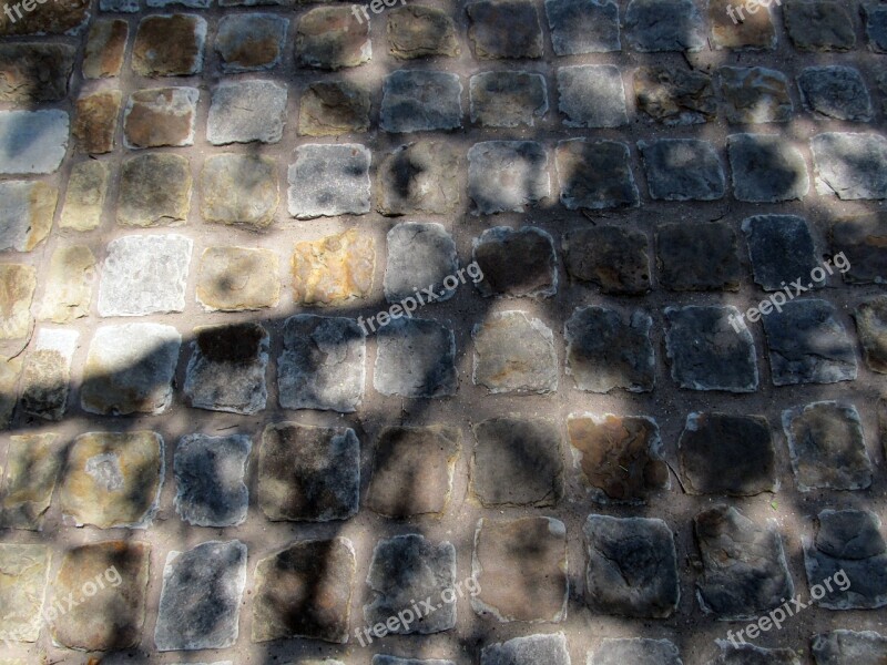 Cobblestones Roadway Bricks Stone Surface