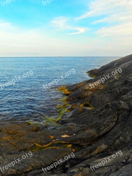 Cliff Seashore Archipelago Nåttarö Free Photos