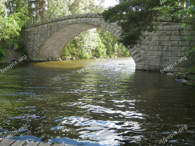 Bridge Water Stone Bridge Afternoon Flow