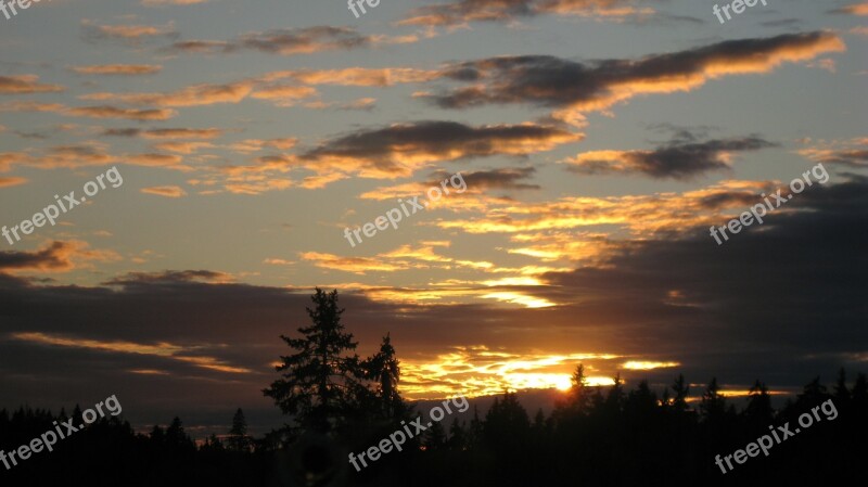 Finnish Summer July Sunset Night