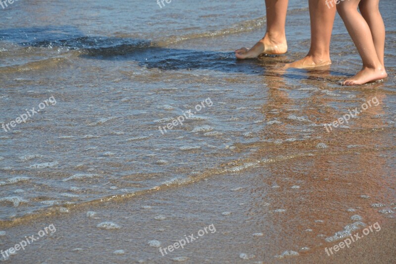 Legs Feet Beach The Stones Pebbles