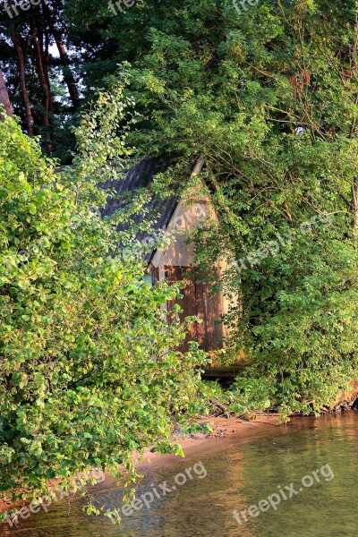 Boat House Bank Wild Waters Idyll