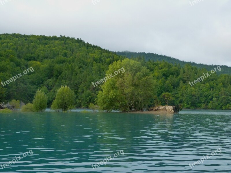 Landscape Nature Lake Trees Immersed