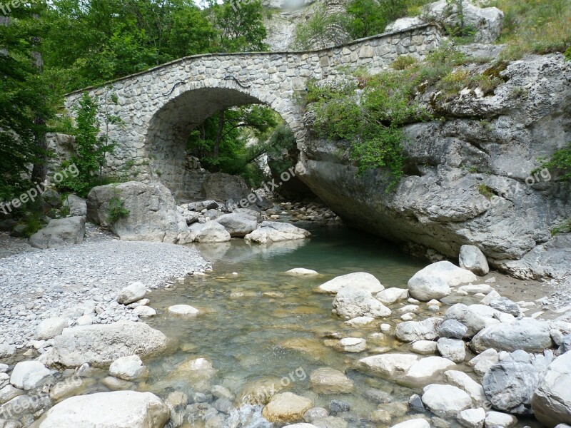 Bridge Old Mountain Torrent Old Bridge