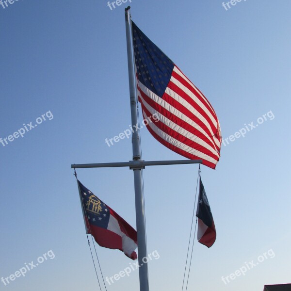 American Flag Flag Nautical Georgia Usa