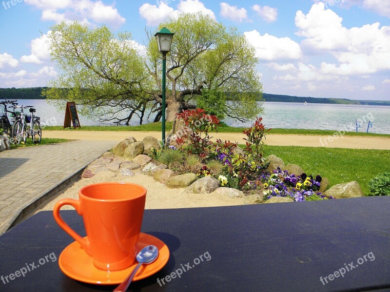 Coffee Cup Coffee Break Lake View Break Coffee