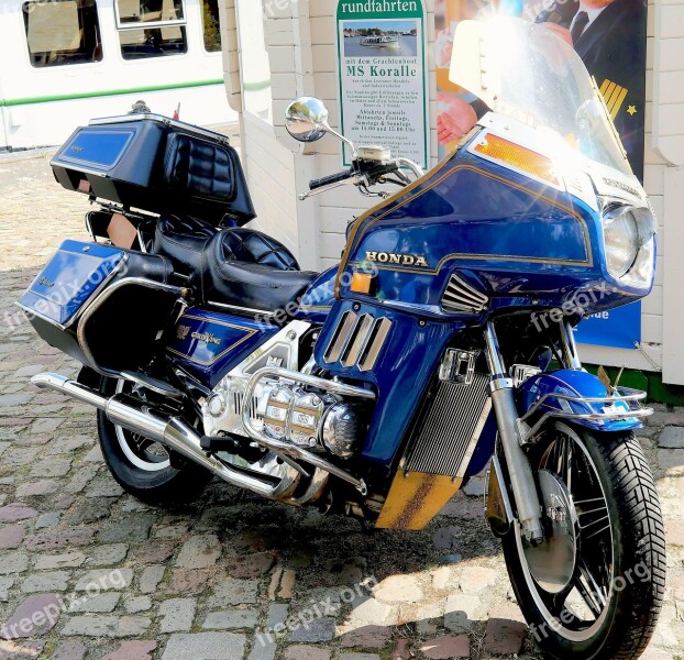 Motorcycle Honda Japanese Blue Noble