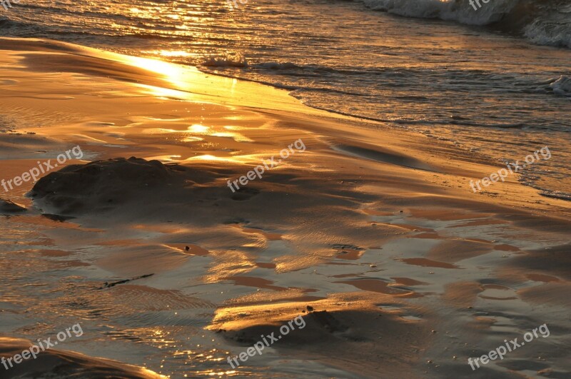 Sea Beach Sand Sunset Summer