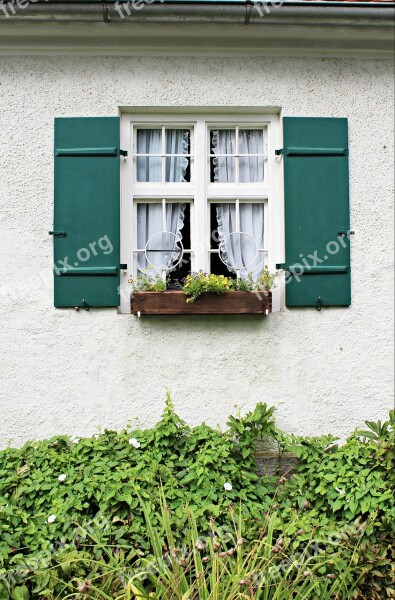 Window Farmhouse Building Cottage Garden Romantic