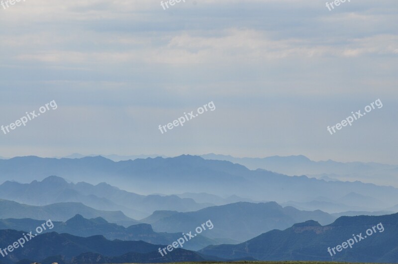 Early In The Morning Mist Distant Hills Free Photos