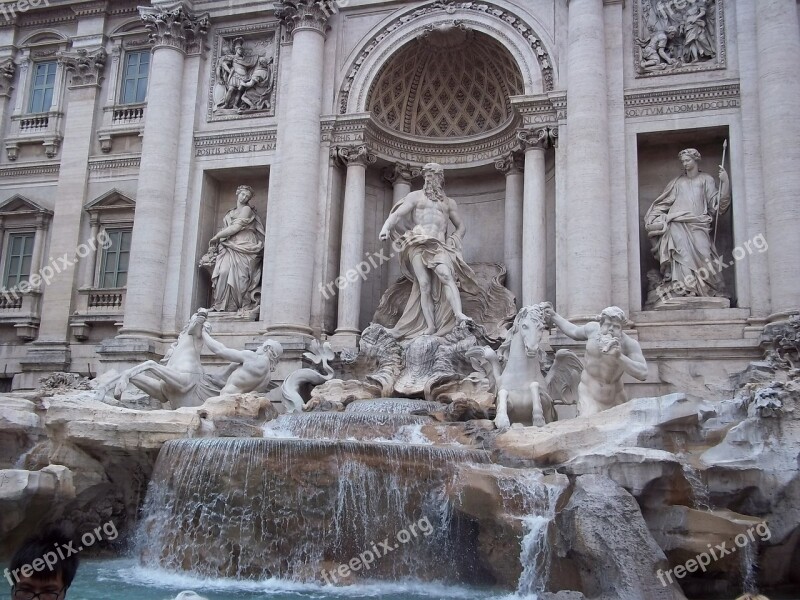 Fontana Di Trevi Rome Fontana Sculpture Source