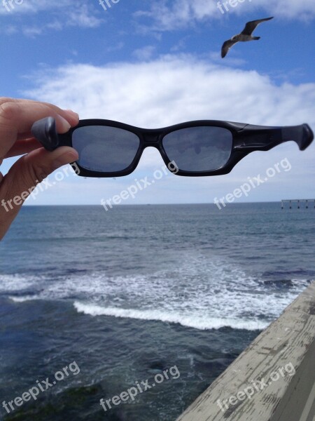 Sunglasses Ocean Sea Sun Summer