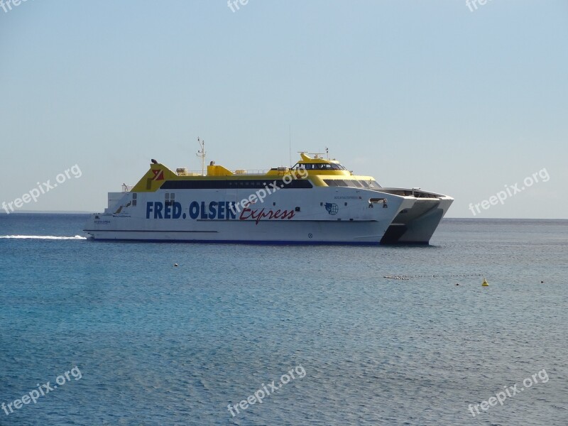 Ferry Ship Ocean Water Summer