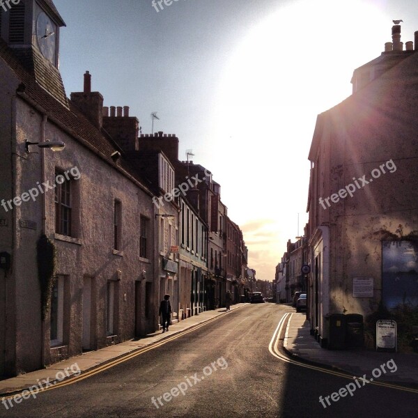 North Berwick City Town Street Vintage