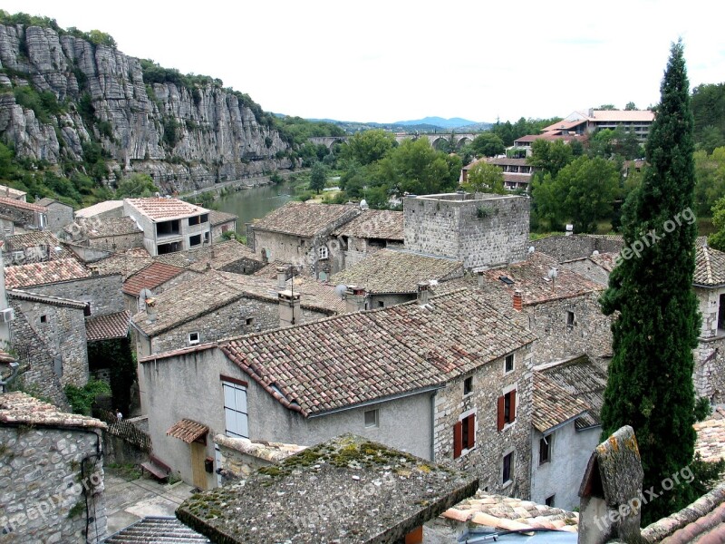 Old Village Ardèche Landscape Free Photos