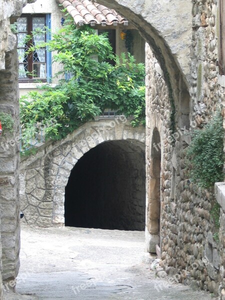 Porch Pedestrian Street Village Ardèche Free Photos