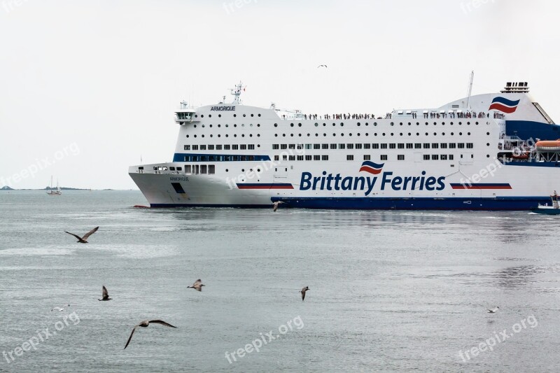 Ferry Plymouth Ship Water Sea