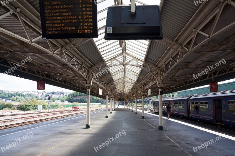 Railway Station Bristol England Platform Canopy