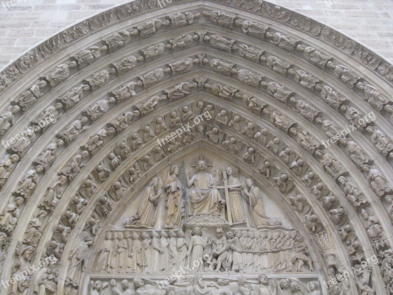 Notre Dame Arch Paris France Architecture