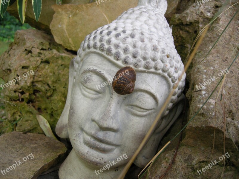 Buddha Stirnchakra Figure Stone Deity