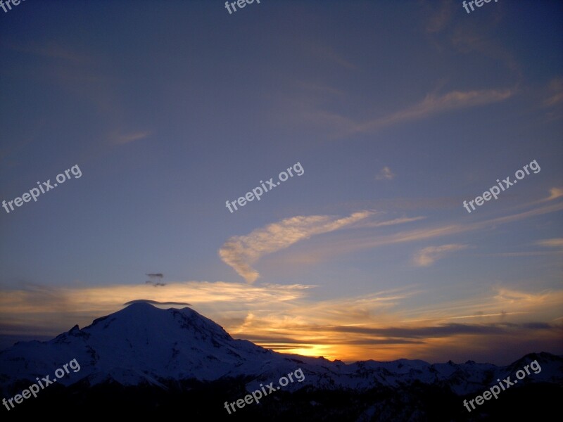 Mountain Landscape Washington Usa Nature