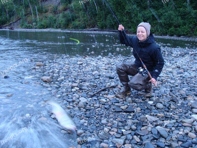 Fishing Alaska Salmon Nature Fish