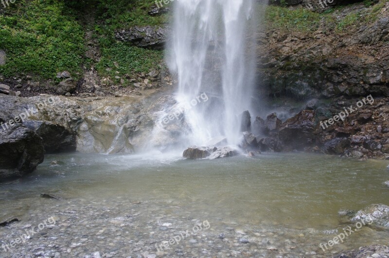 Waterfall Water Basin Inject Flow Murmur