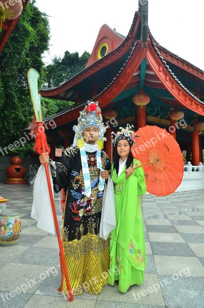 Chinese Temple Costumes Tradition Traditional