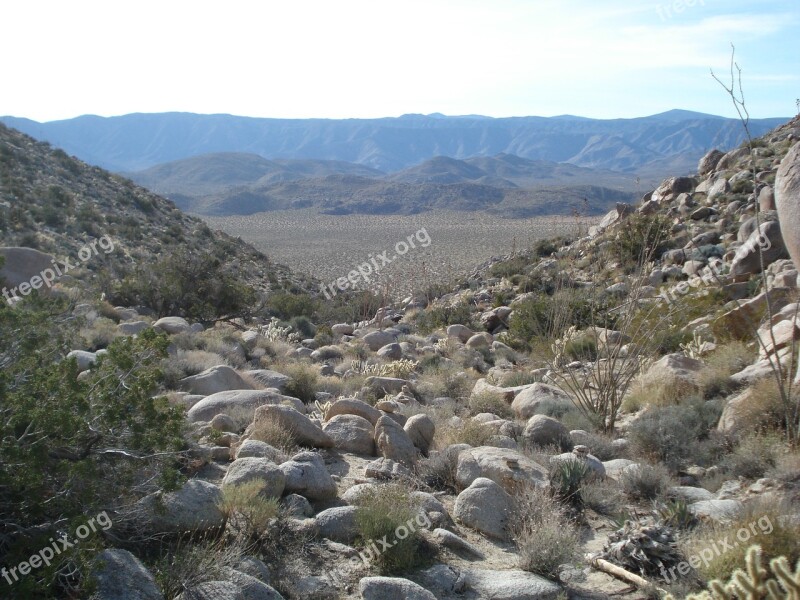 Borrego California Desert Rocks Landscape