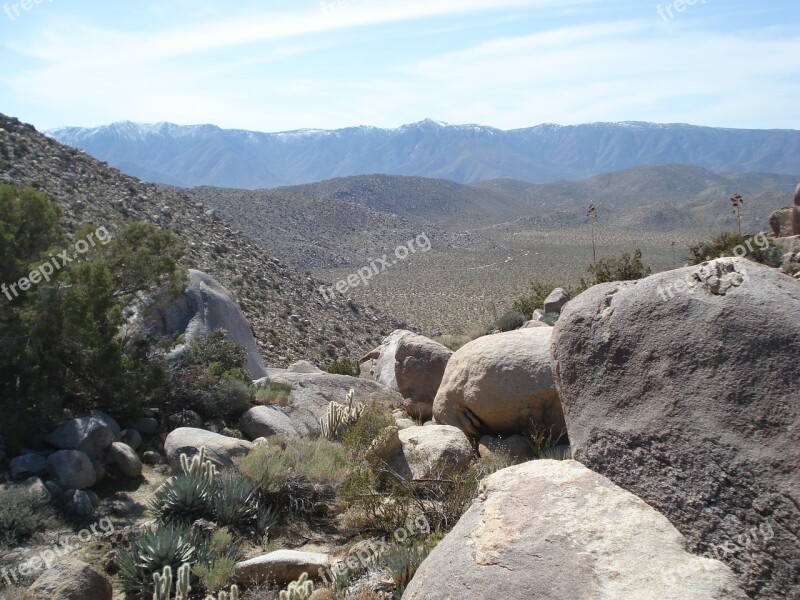 Borrego California Desert Rocks Landscape