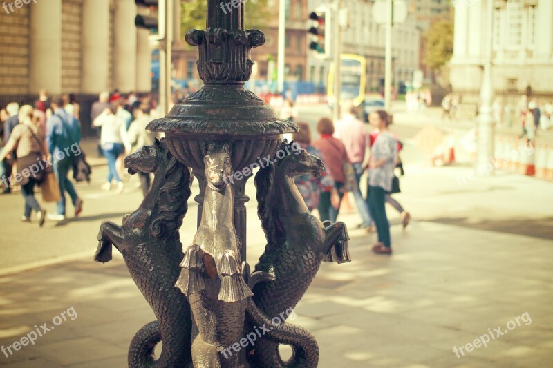 Lamp Post Lantern Metal Urban Light