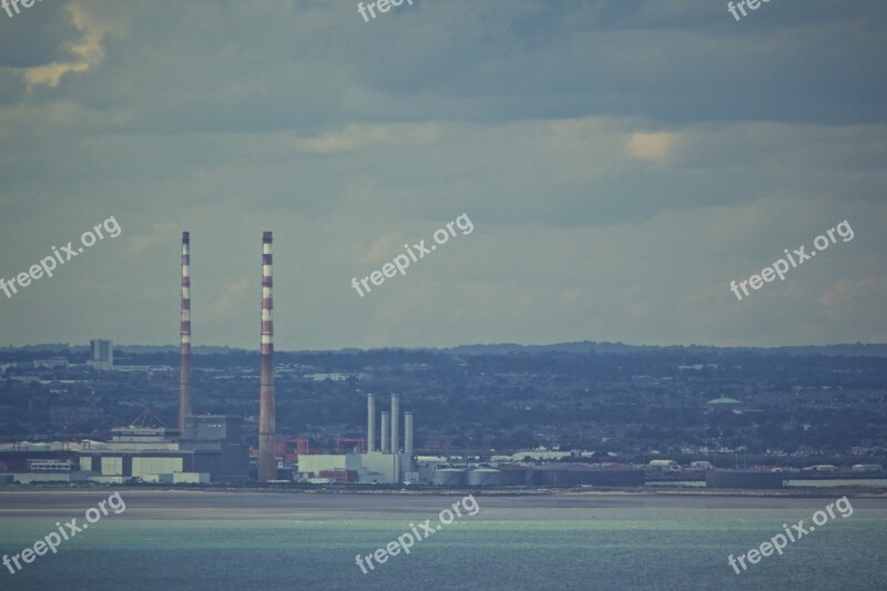 Industry Chimneys Grunge Industrial Factory