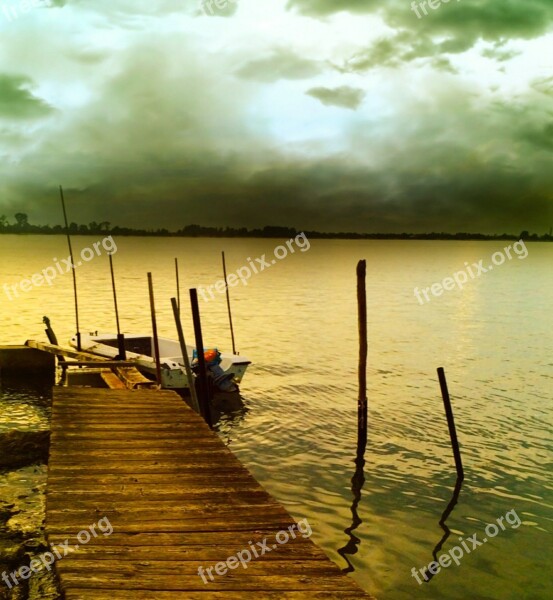 Boardwalk Sky Clouds Mood Bank