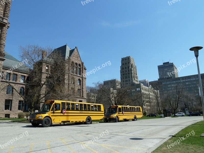 Toronto Street Bus Yellow Free Photos